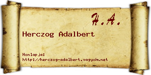 Herczog Adalbert névjegykártya